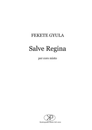 Gyula Fekete: Salve Regina