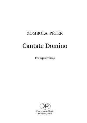Péter Zombola: Cantate Domino
