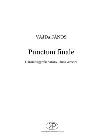 János Vajda: Punctum finale