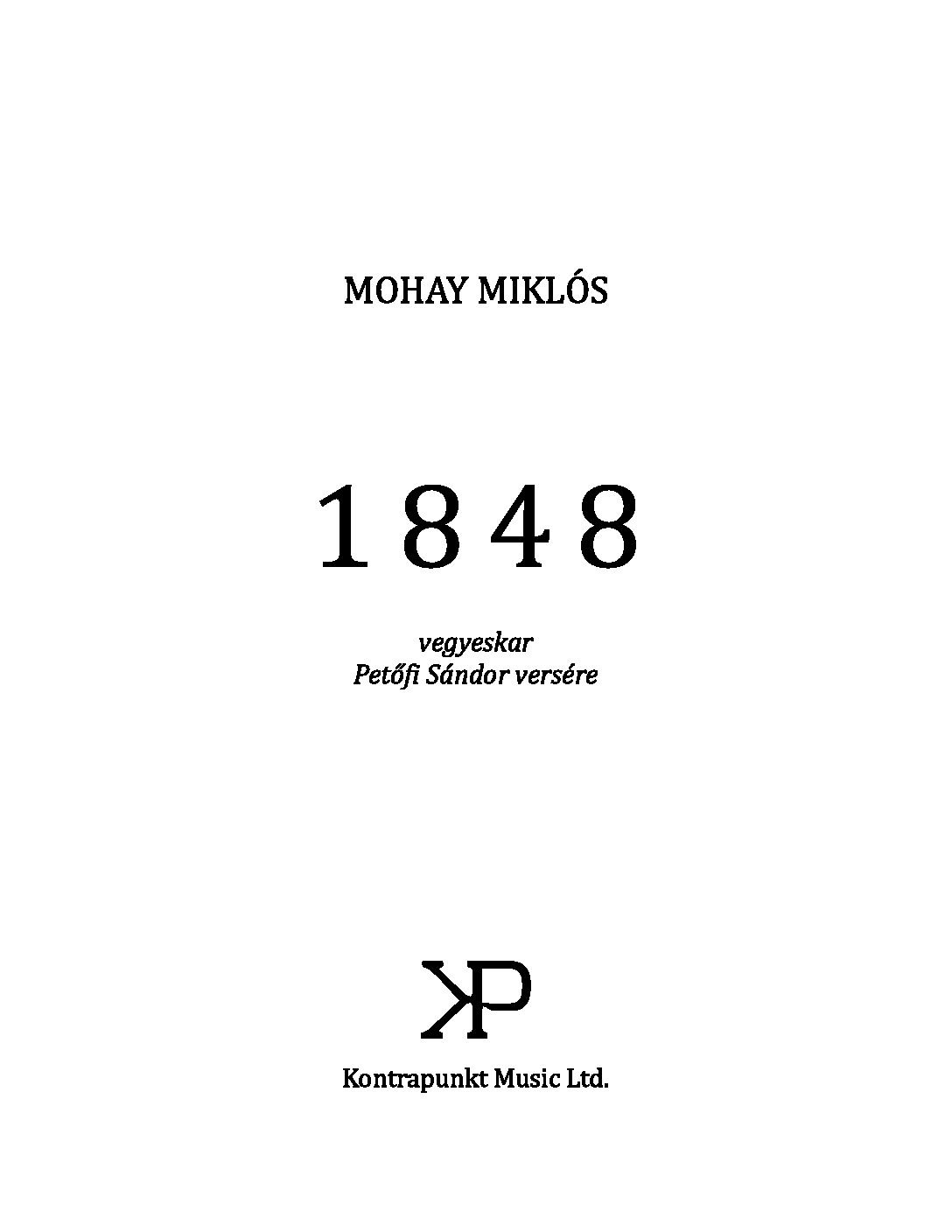 Mohay Miklós: 1848