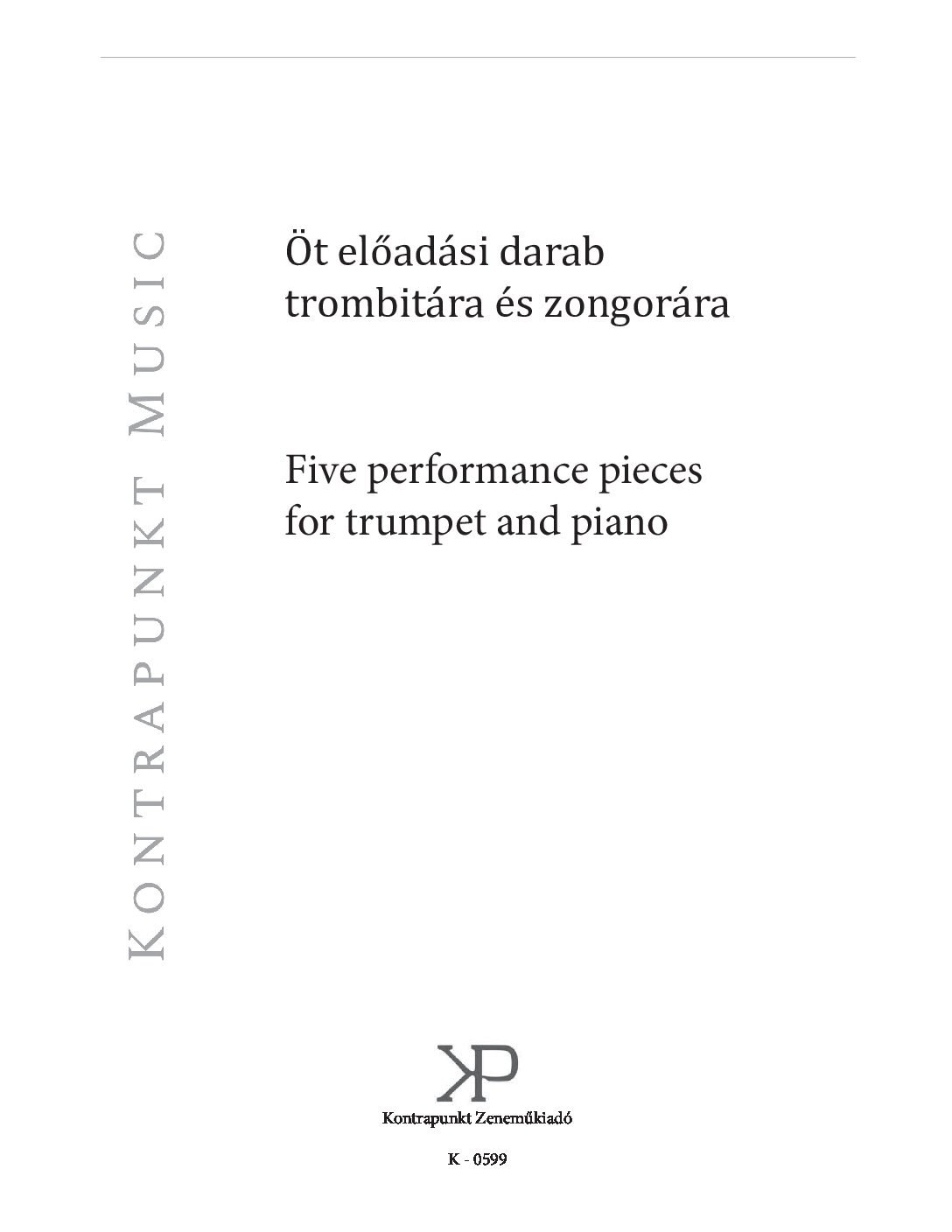 Five performance pieces for trumpet and piano