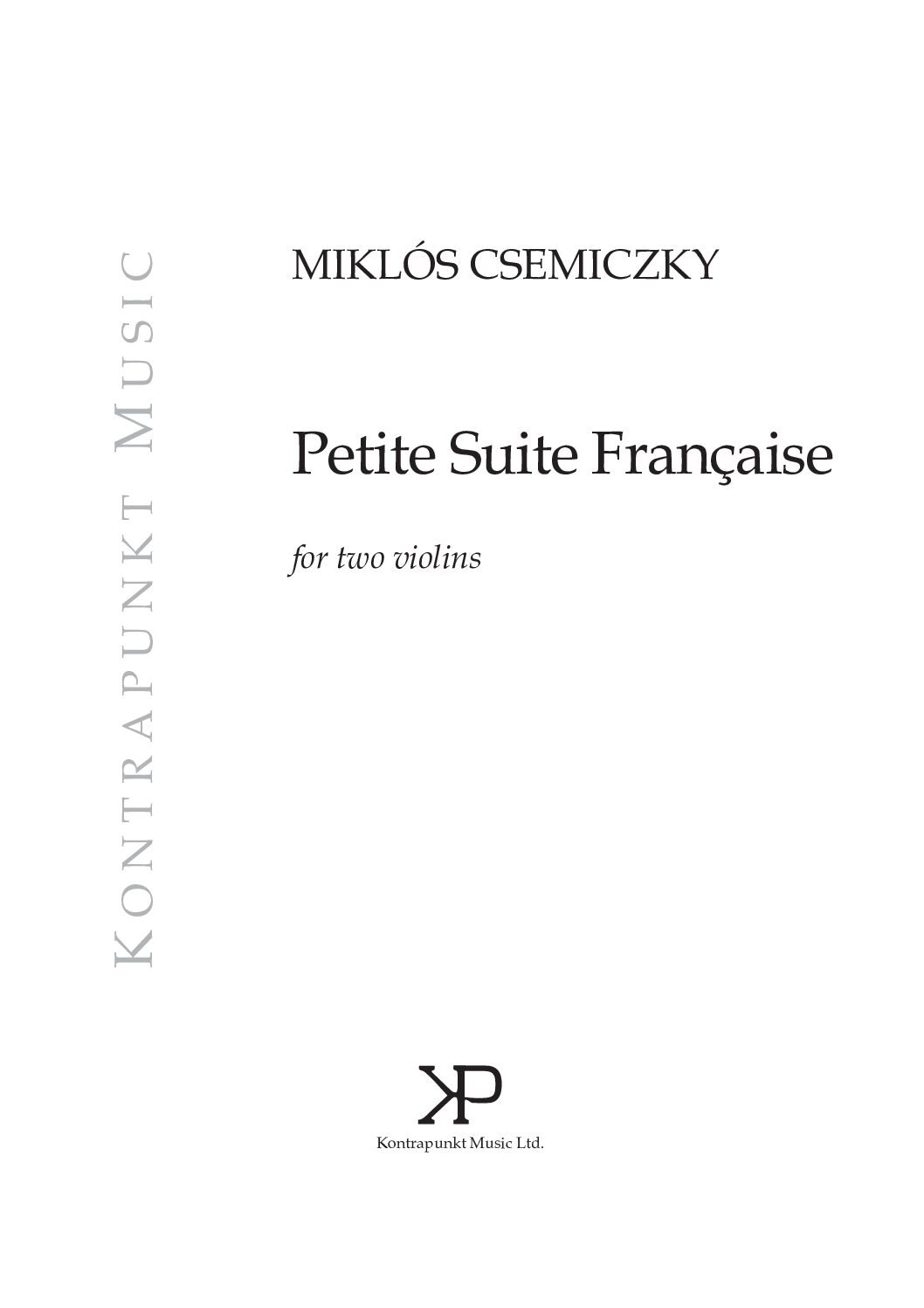 Csemiczky Miklós: Petite suite francaise