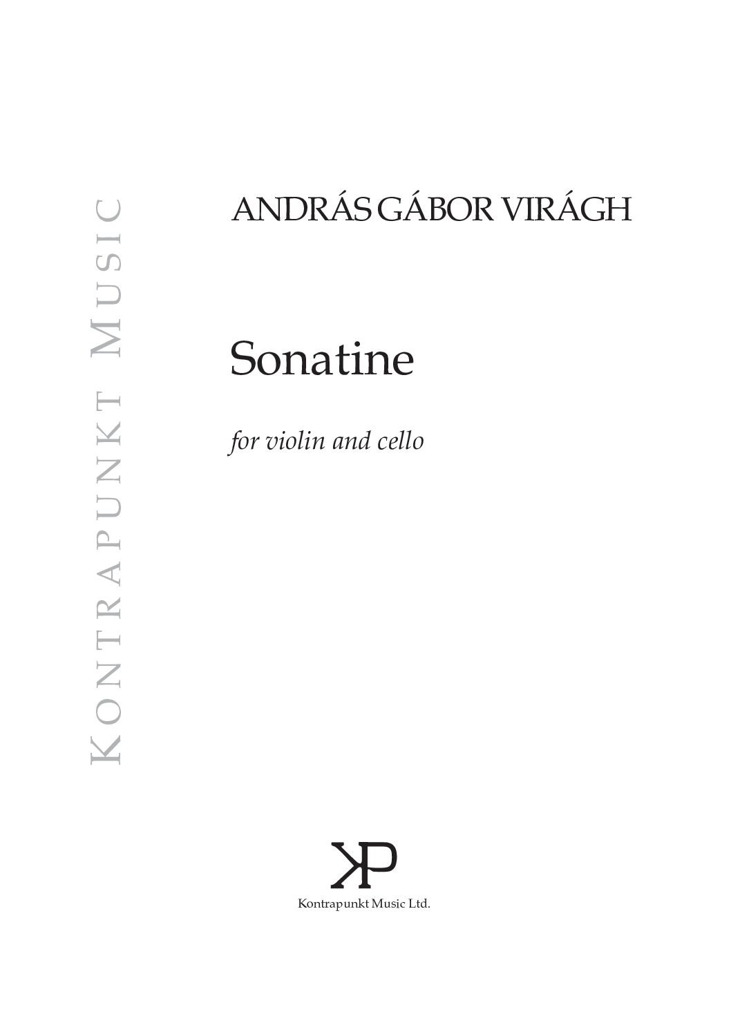 Virágh András Gábor: Sonatine - for violin and cello