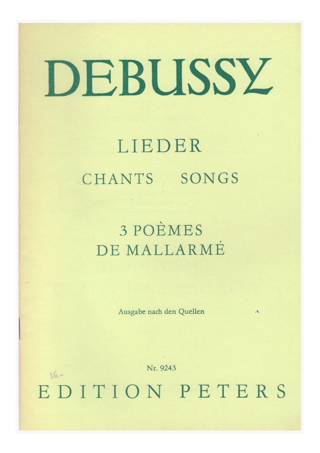 Debussy: Trois poémes de Mallarmé