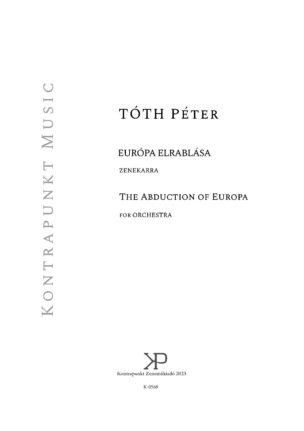 Péter Tóth: The abduction of Europa
