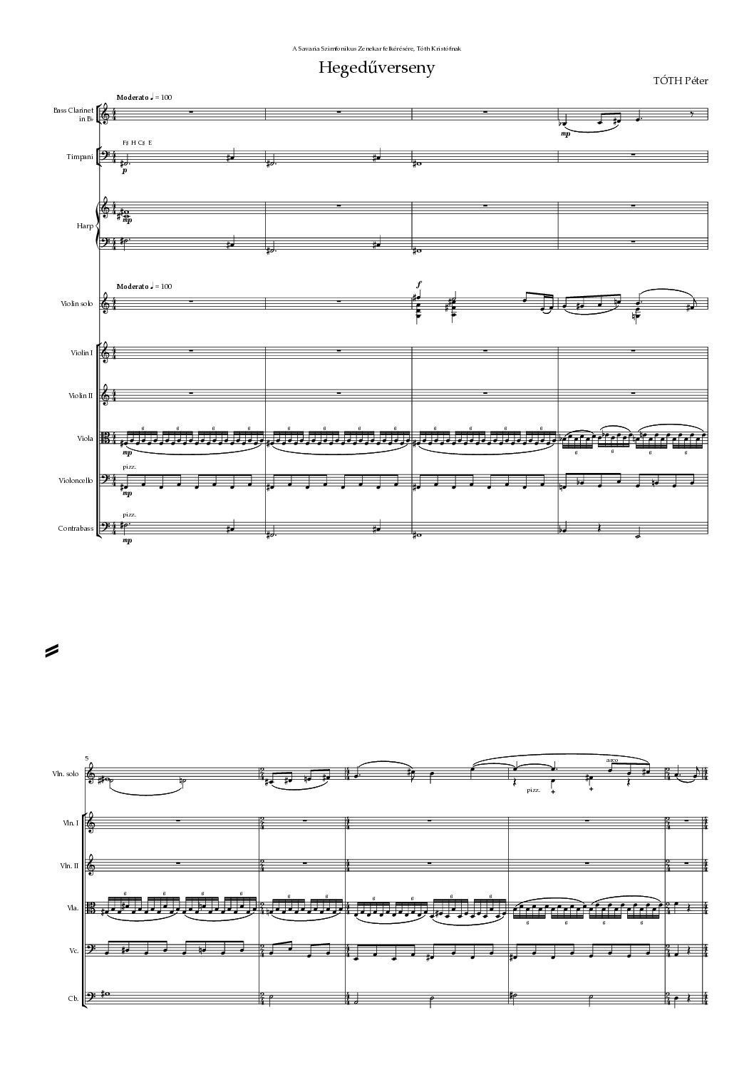 Péter Tóth: Violin concerto