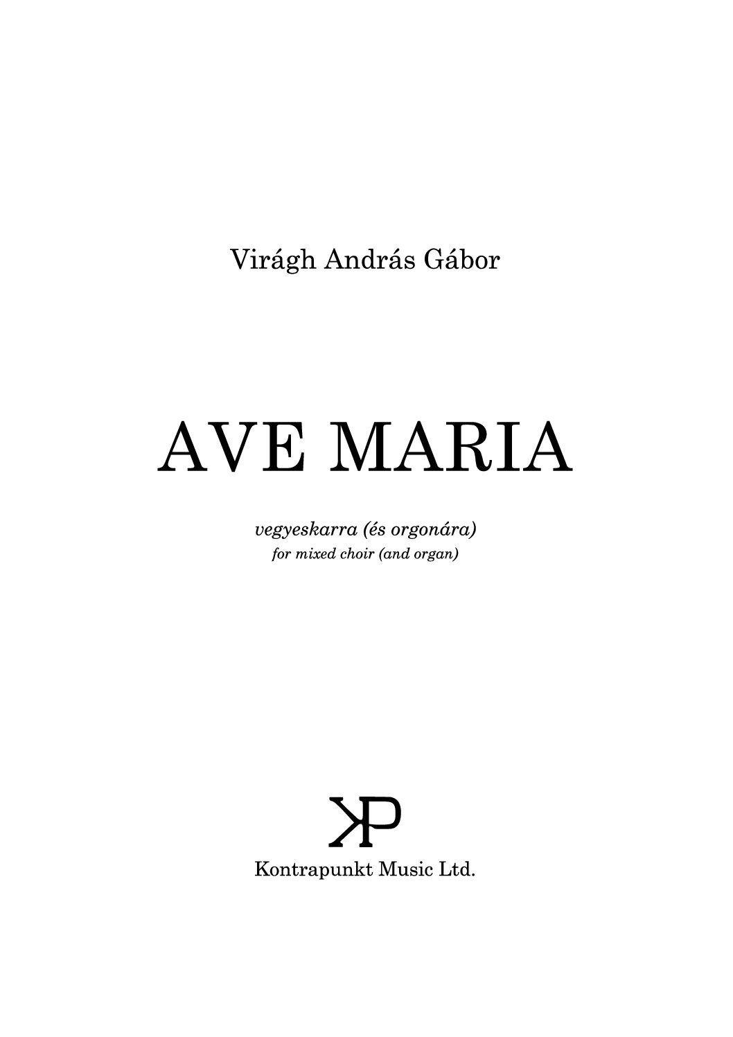 András Gábor Virágh: Ave Maria