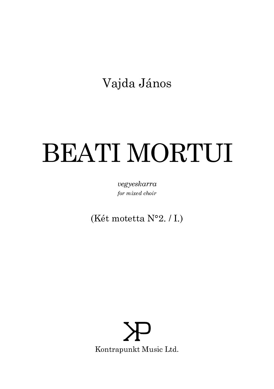 Vajda János: Beati mortui