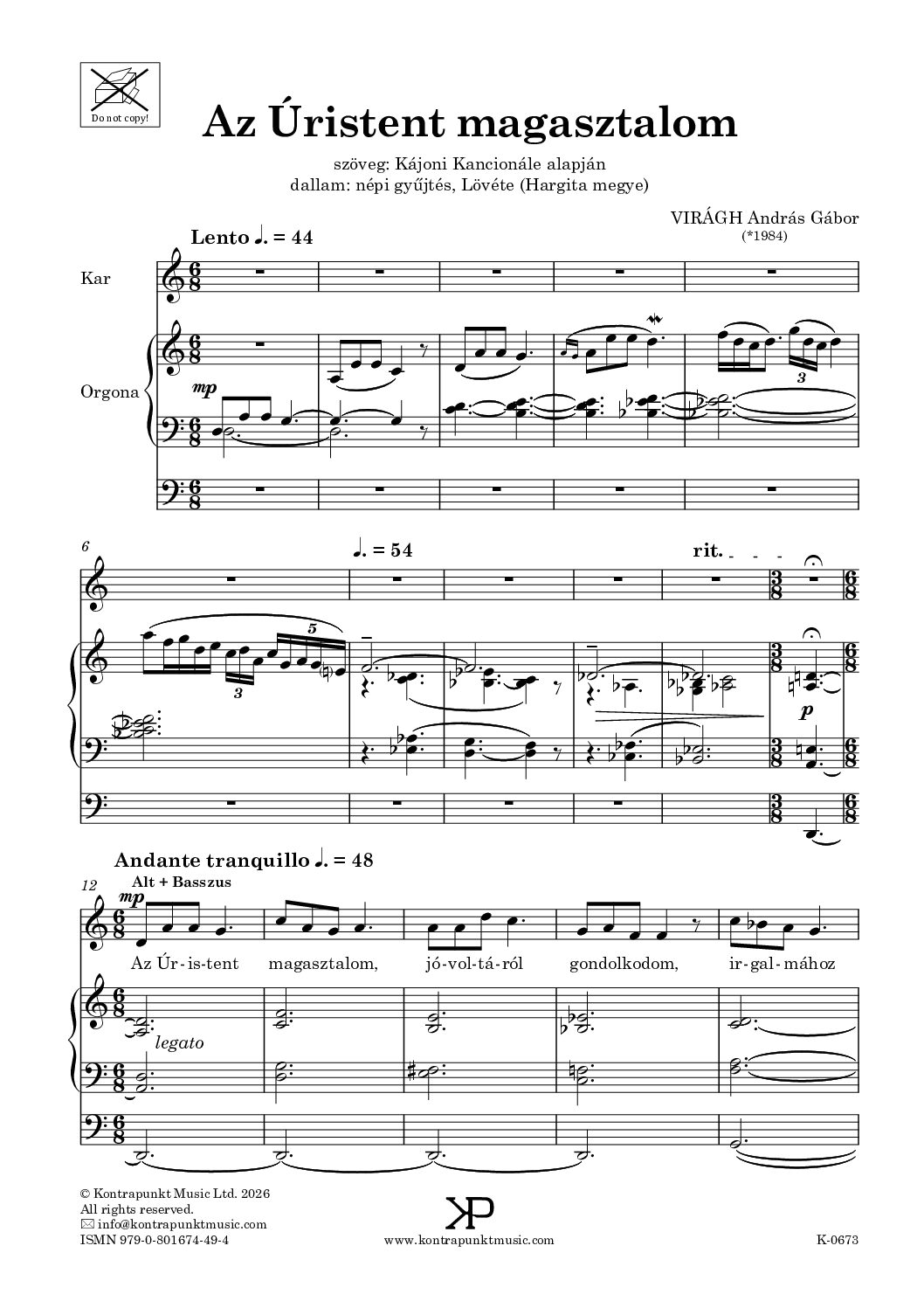 Virágh András Gábor: Az Úristent magasztalom