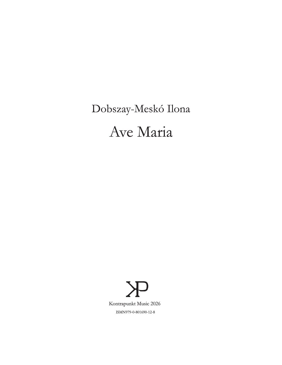 Dobszay-Meskó Ilona: Ave Maria