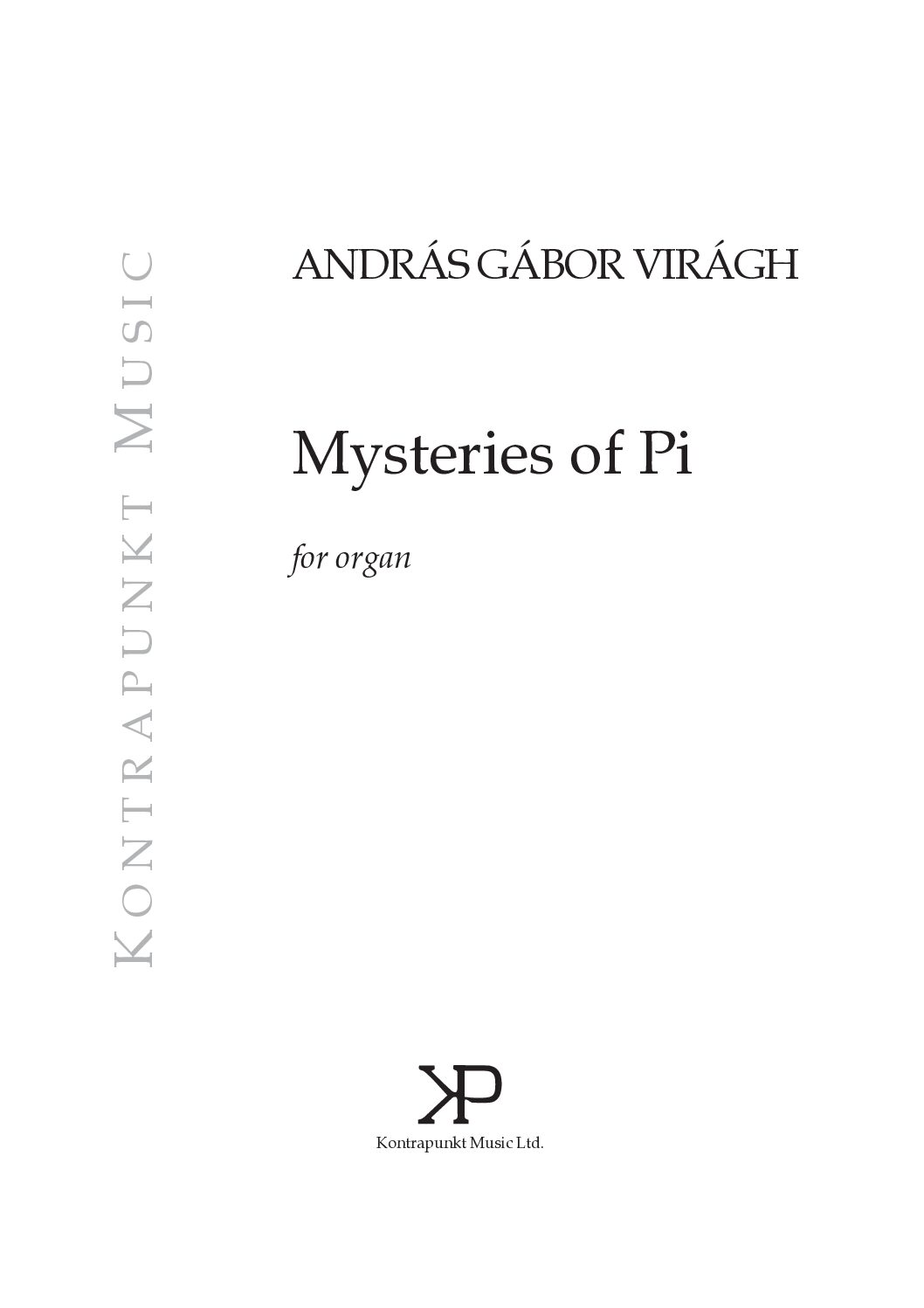 Virágh András Gábor: Mysteries of Pi - for organ